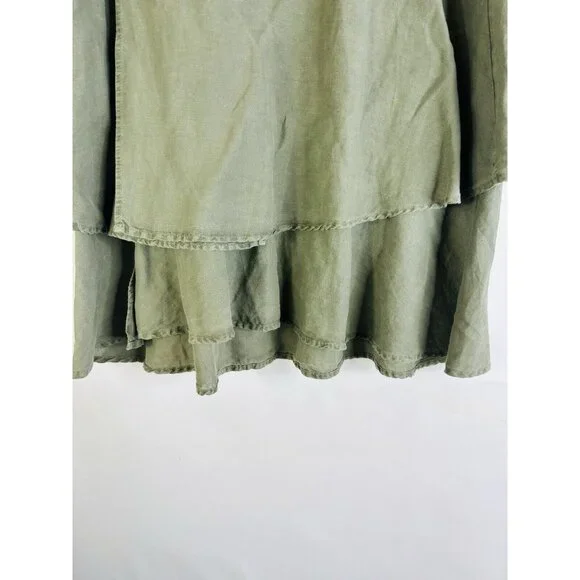 Sundance Linen Cotton Tiered Frilly Skirt Lagenlook Artsy - Picture 9 of 10